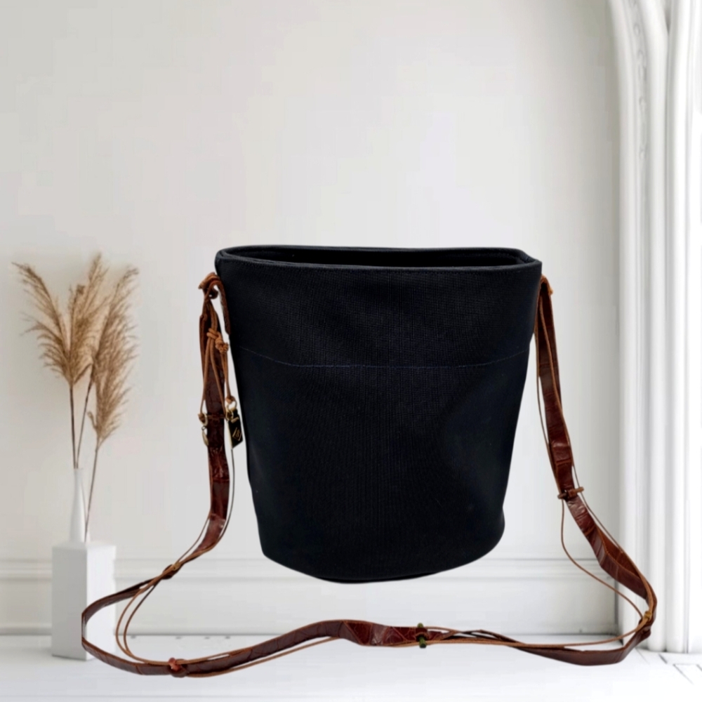Roberta Gandolfi Vintage Black Bucket Bag